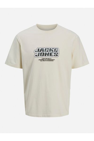 Jack & Jones Slogan Print Round Neck T-Shirt