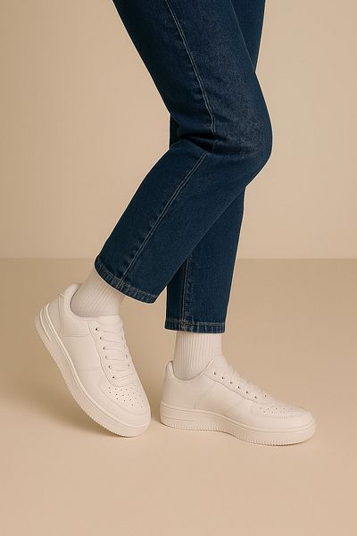 YAKAMEL UNISEX BÍLO-ČERNÉ AIR SNEAKER DAILY FORCE SPORTOVNÍ BOTY