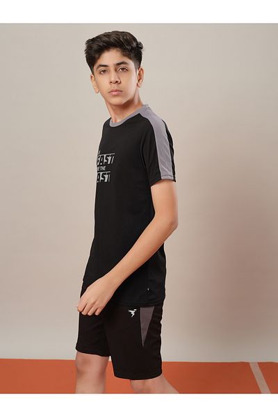 Technosport By Styli Color Block Short Sleeve Regular Fit T-Shirt