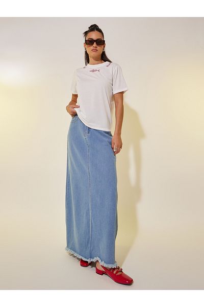Styli Embroidered Round Neck T-Shirt