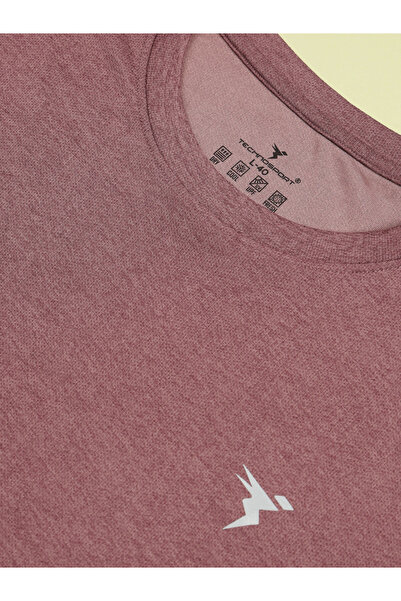 Technosport By Styli Melange Short Sleeve Slim Fit T-Shirt