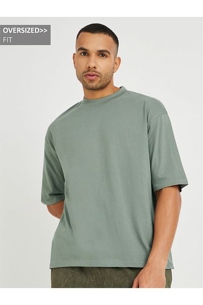 Styli Solid Oversized Crew Neck T-Shirt