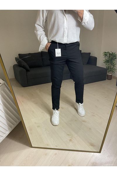 LU-MİLA Stretchy Lycra Comfortable Slim Cut Trousers