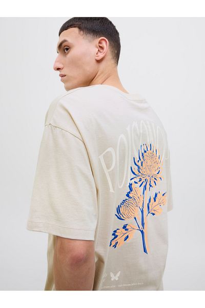Jack & Jones تي شيرت برقبة دائرية وطبعة جرافيك