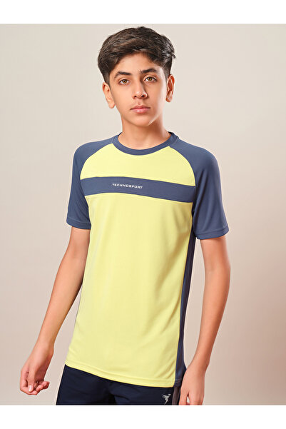 Technosport By Styli Boys Color Block Raglan Sleeves T-Shirt