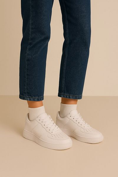YAKAMEL UNISEX BÍLO-ČERNÉ AIR SNEAKER DAILY FORCE SPORTOVNÍ BOTY