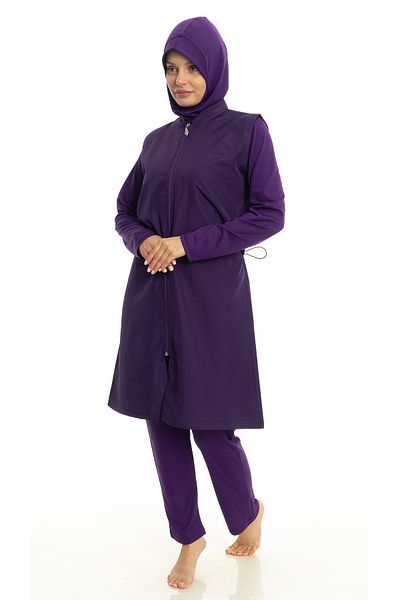 Differend Full Covered Hijab Swimsuit Vest Suit