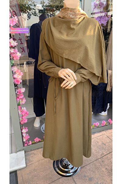 Rita KETEN ŞAL YAKA ELBİSE