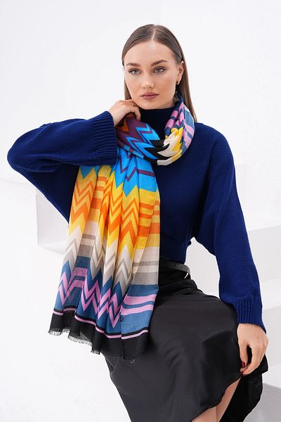 bacc Red Stripe Patterned Shawl Bcnsv-2515216
