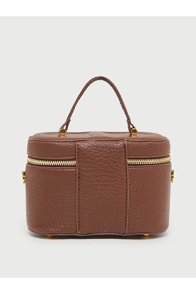 Styli Brown Baguette Crossbody Bag