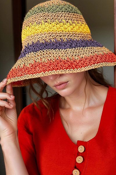 bacc Mink Braided Straw Hat Bcnsv-2511507