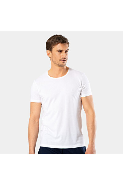 Cacharel Чоловіча футболка з коміром (Slim Fit) 2169/Біла