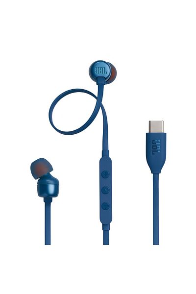 JBL Tune 310c Usb-c In-ear Headphones, Pure Bass, Hi-res, Microphone, Blue