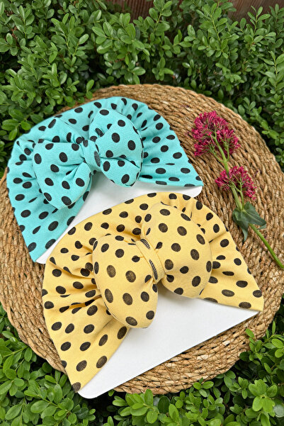 MASENKIDS BEBEK BONE & BANDANA ÇİFT KAT FİYONKLU KARIŞIK DESENLİ 2'Lİ SET