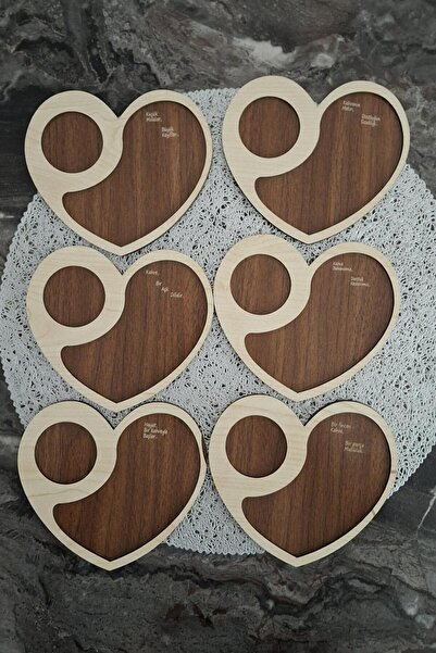 Kutaydan 6 Pieces First Class Wood Laser Cut Cups and Coffee Coasters