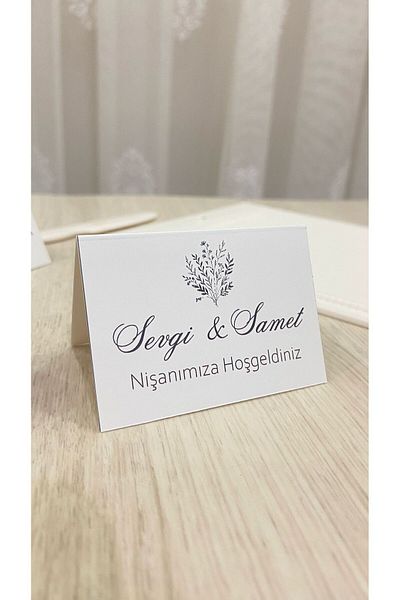ARLetikettasarım Promise, Henna, Engagement, Wedding Twist Table Card 8X10 cm 25 Pieces - Arletikettasarım