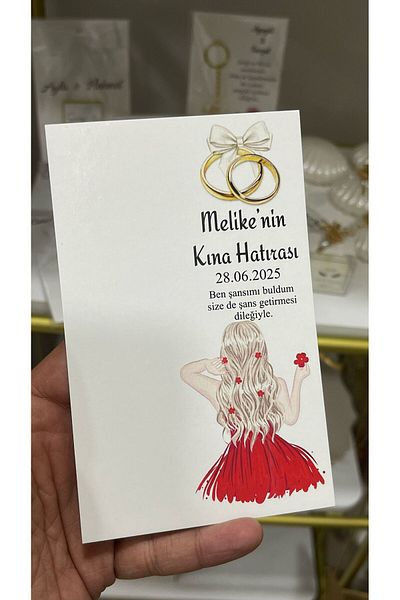 ARLetikettasarım Henna Souvenir Keychain Card 9,5X15 cm 49 Pieces - Arletikettasarım