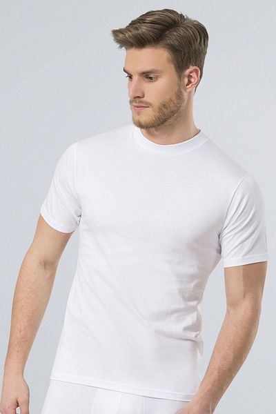 TÜREN Türen Men's 2-Piece Crew Neck Undershirt 103/White