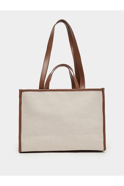 Styli Brown Two Tone Satchel Bag