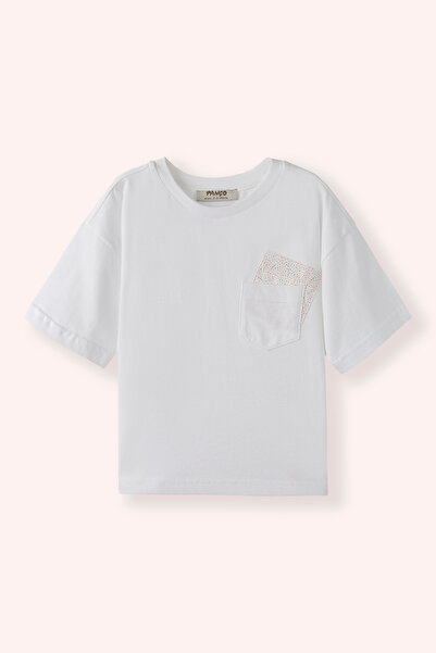 Panço Erkek Bebek Asimetrik Cep Detaylı Ekru Tişört