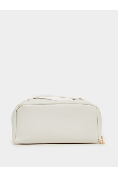 Styli Plain Cosmetic Bag with Zip Closure and Top Handle