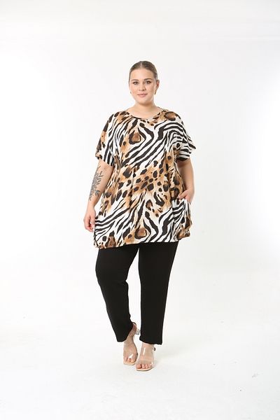 XL Modam Xlmodam Women's Multicolor Lycra Tunic with Large Size