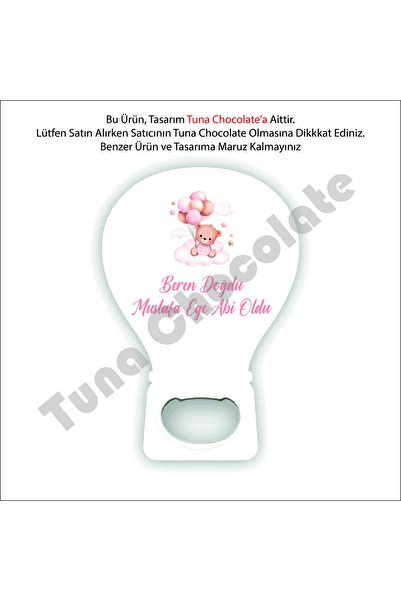 Tuna Chocolate Çikolata & Hediyelik 25 Adet Kişiye Özel Baskılı Açacak Balon ...