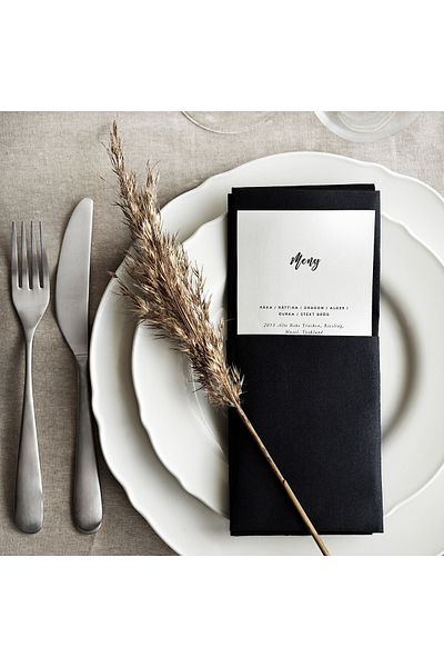 IKEA Md Mottaga Napkin, Black, 38X38 Cm, 25 Pieces