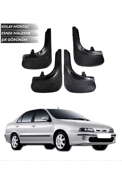SONİKON LİNE 4-Piece Mudguard Mudflap Dust Cover Compatible with All Fiat Marea Cases Modified