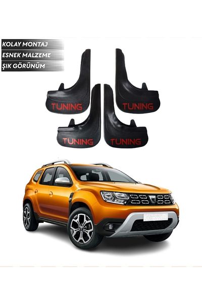 SONİKON LİNE Dacia Duster 2017 and Later Compatible Tuning Written 4-Piece Mudguard Mudguard Dust Cover Modified