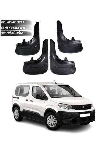 SONİKON LİNE Peugeot Rifter Compatible 4-Piece Fender Mudguard Dust Cover Modified