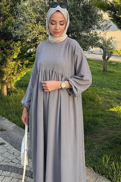 Tesettür Diyarı Φόρεμα Ayrobin με ρόμπα