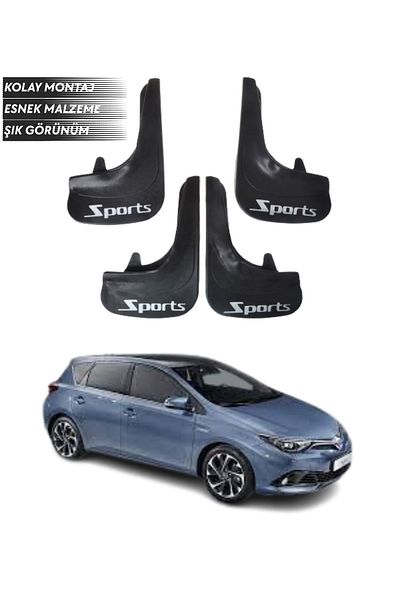 SONİKON LİNE Toyota Auris Compatible Sports Written 4-Piece Fender Mudguard Dust Cover Modified