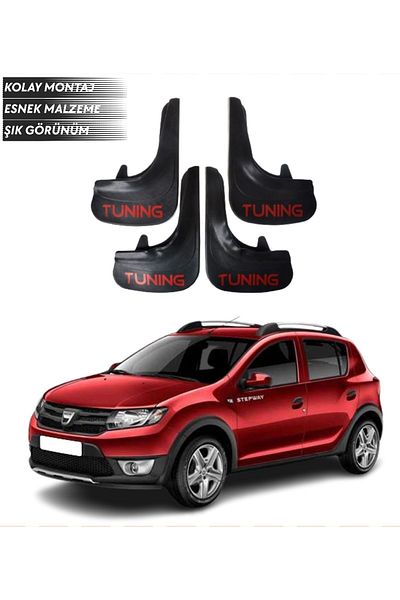 SONİKON LİNE Dacia Stepway 2013 Compatible Tuning Written 4-Piece Fender Mudguard Dust Cover Modified