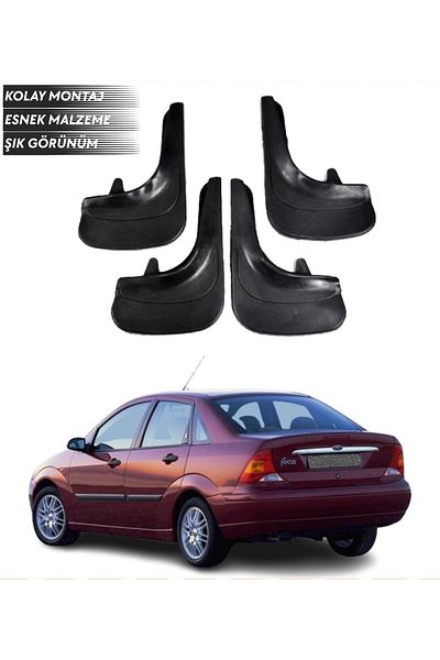 SONİKON LİNE Ford Focus 1 Sd 1998-2004 Compatible 4-Piece Mudguard Mudflap Dust Cover Modified