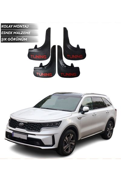 SONİKON LİNE Kia Sorento Compatible Tuning Written 4-Piece Fender Mudguard Dust Cover Modified