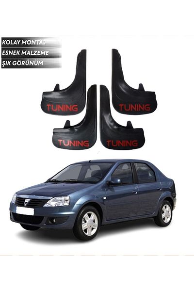 SONİKON LİNE Dacia Logan Sd 2006-2011 Compatible Tuning Written 4-Piece Mudguard Mudguard Dust Cover Modified
