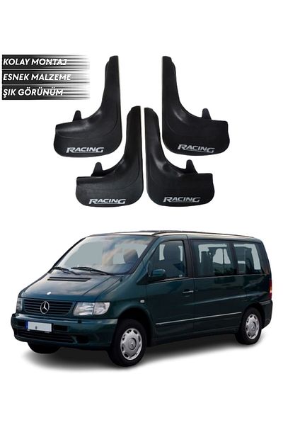 SONİKON LİNE Mercedes Vito Compatible Racing Written 4-Piece Fender Mudguard Dust Cover Modified