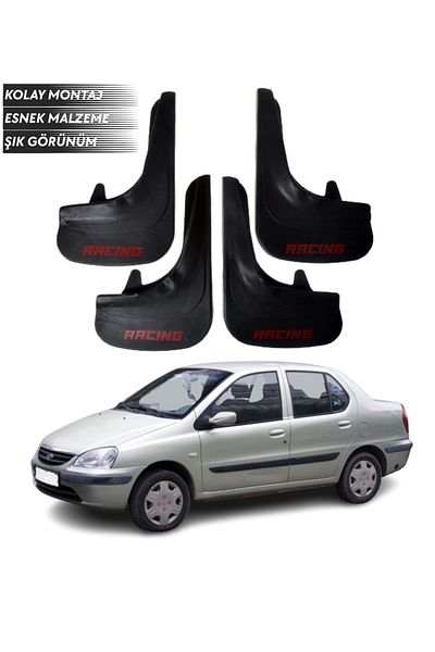 SONİKON LİNE Tata Indigo Compatible Racing Written 4-Piece Mudguard Mudguard Leggings Modified