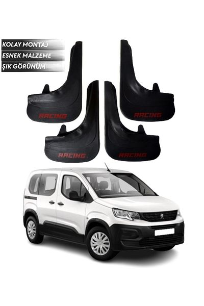 SONİKON LİNE Peugeot Rifter Compatible Racing Written 4-Piece Fender Mudguard Dust Cover Modified