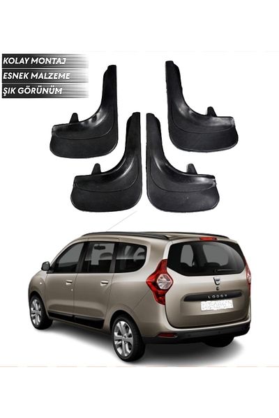SONİKON LİNE 4Pcs Mudguard Mudflap Dust Cover Compatible with Dacia Lodgy All Cases Modified
