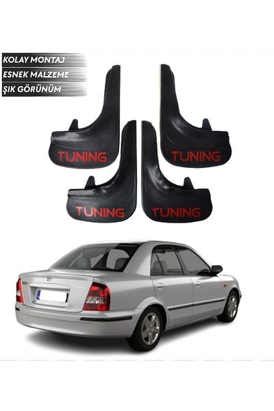 SONİKON LİNE Mazda 323 Compatible Tuning Written 4-Piece Fender Mudguard Dust Cover Modified