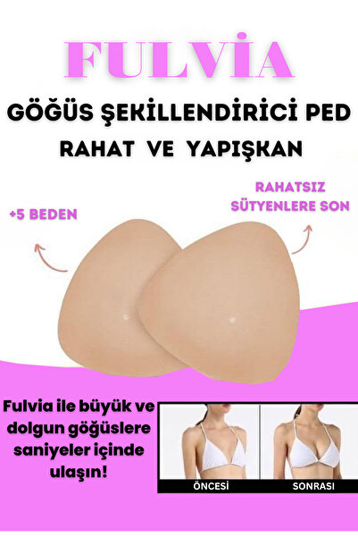 Fulvia Göğüs Şekillendirici Ped, Göğüs Büyütücü Ped, Çift Taraflı Yapışkan Pe...