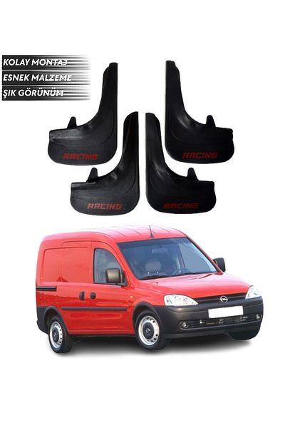 SONİKON LİNE Opel Combo 2001-2012 Compatible Racing Written 4-Piece Mudguard Mudguard Dust Cover Modified