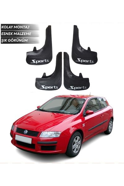 SONİKON LİNE Fiat Stilo Compatible Sports Written 4-Piece Fender Mudguard Dust Cover Modified