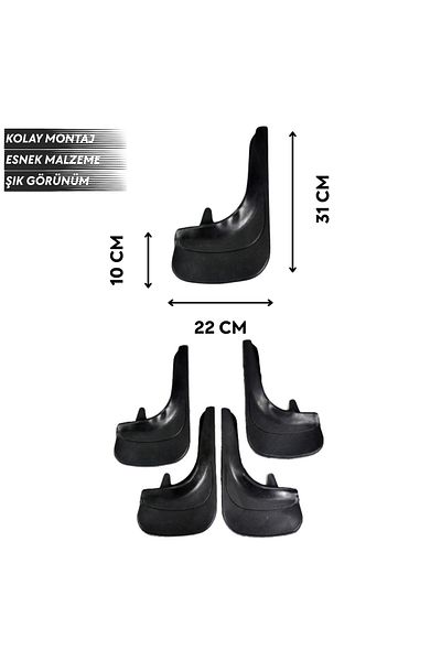 SONİKON LİNE Tata Indigo Compatible 4-Piece Mudguard Mudguard Dust Cover Modified