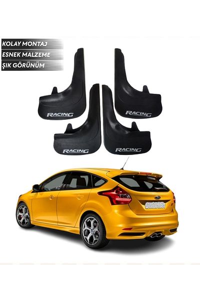 SONİKON LİNE Ford Focus 3 Hb 2011-2015 Compatible Racing Written 4-Piece Mudguard Mudguard Dust Cover Modified