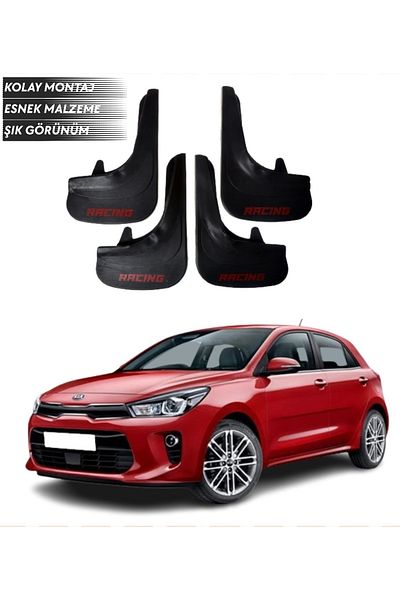 SONİKON LİNE Kia Rio 2016-2020 Compatible Racing Written 4-Piece Mudguard Mudguard Dust Cover Modified