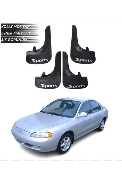 SONİKON LİNE Hyundai Elentra 1996-2001 Compatible Sports Written 4-Piece Mudguard Mudguard Dust Cover Modified