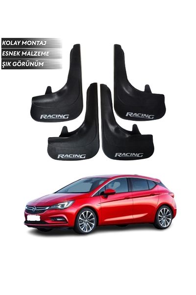 SONİKON LİNE Opel Asrta K Hb 2015-2020 Compatible Racing Written 4-Piece Mudguard Mudguard Dust Cover Modified